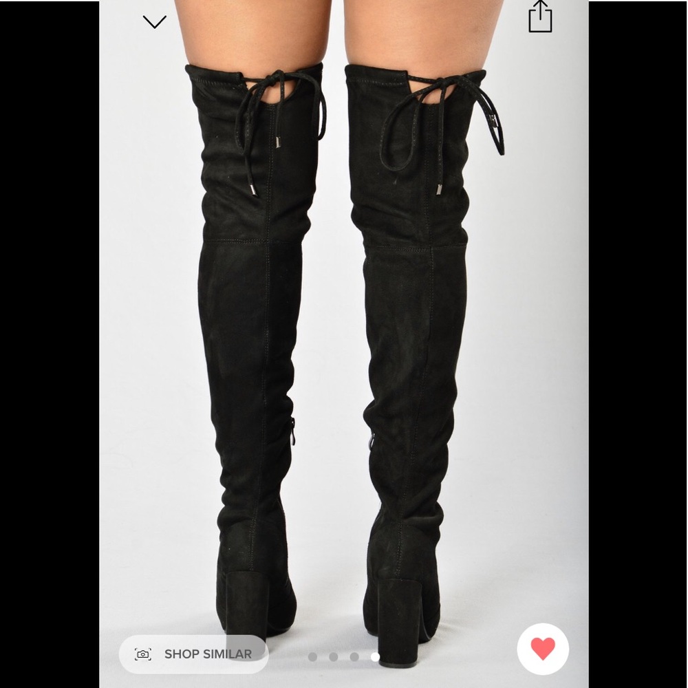 High Rise Boots - Black - Picture 3 of 4